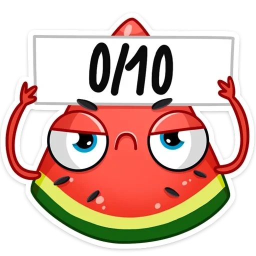 Telegram sticker  radik, watermelon, characters, watermelon radik,