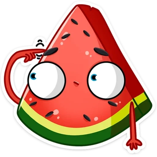 Telegram sticker  lovely, radik, watermelon, watermelon radik, arbuzik radik,