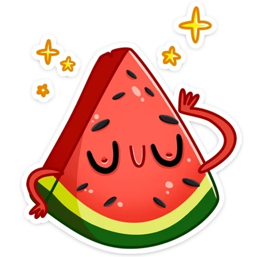 Telegram sticker  watermelon, radik, watermelon, arbuzik radik,