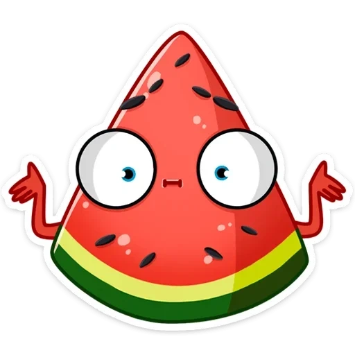 Telegram sticker  radik, watermelon, watermelon radik,