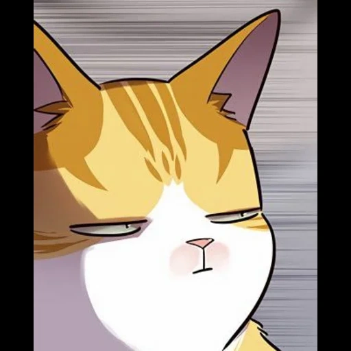 Telegram sticker  cat, elized, elised cats, anime cat, kawai anime,