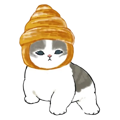 Telegram sticker  cute cats, mofu sand cat, the animals are cute, drawings of cute cats, charming kittens,