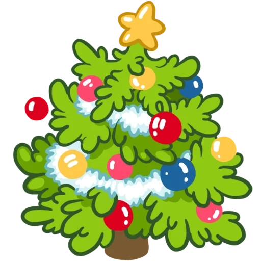 Telegram sticker  christmas tree, christmas tree, christmas tree cartoon, new year's vasapa, christmas tree cartoon,