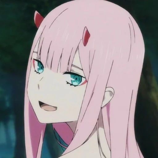 Telegram sticker  zero two, 002 francs, sweetheart is in franks, lovely chinese franc 02, zero two darling in the franxx,