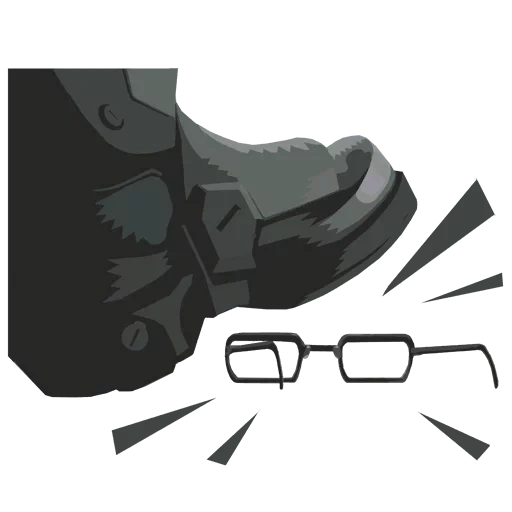Telegram sticker  no, glasses, dark, tactical glasses,