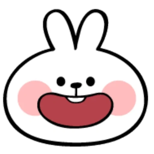 Telegram sticker  little rabbit, rabbit, korean, spoiled rabbit, lovely rabbit pattern,
