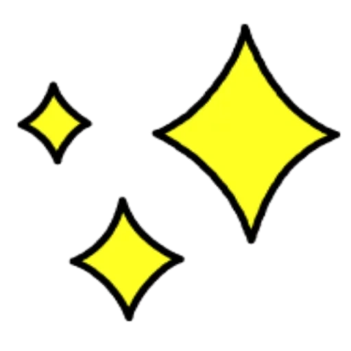 Telegram sticker  symbol, yellow star, spark expression, star of klipper, spark expression transparent background,