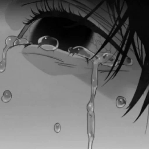 Telegram sticker  anime tears, sad anime, art anime's eyes, sad anime eyes, drawings of sad anime,