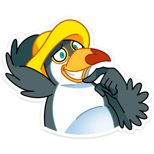 Telegram sticker  birds, penguin, animals, blackbird, vector graphics,