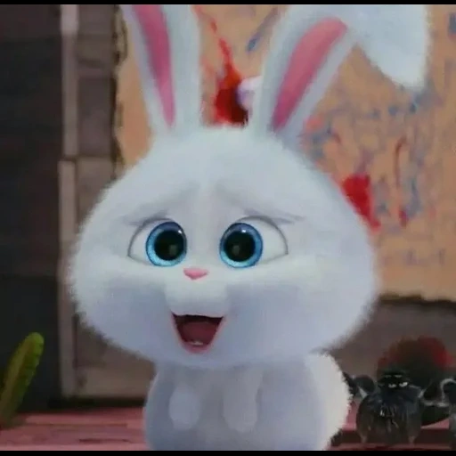 Telegram sticker  snowball rabbit, bunny cartoon, the secret life of pets hare, little life of pets bunny, little life of pets rabbit,