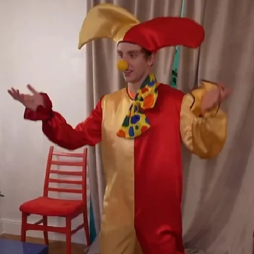 Telegram sticker  parsley kids set, clowns dress for adults, carnival clown dress, costume carnival clown, adult carnival costume clown art 1993,
