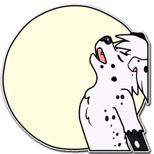 Telegram sticker  dalmatin, dalmatian, 101 dalmatian, dog dalmatian, 101 dalmatian rebecca,