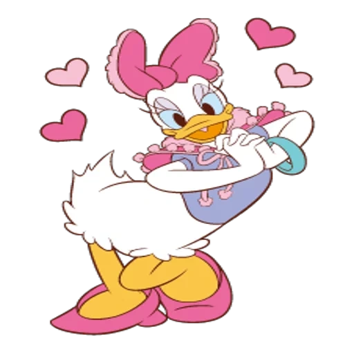 Telegram sticker  daisy duck, daisy ponochka, daisy duck baby, daisy duck screenshots, daisy duck donald daka,