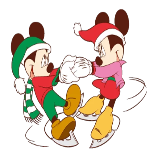 Telegram sticker  mickey mouse, mickey mouse santa, mickey mouse christmas, new year mickey minnie, mickey mouse santa claus cover,