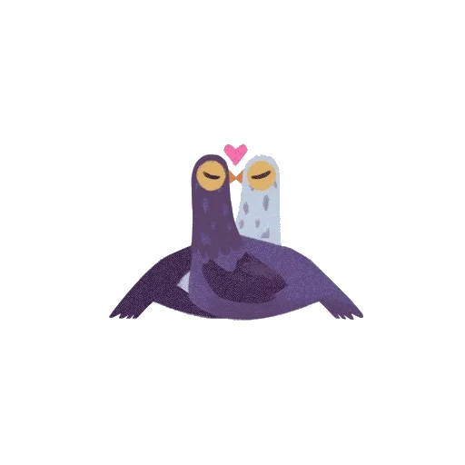 Telegram sticker  trash doves, the pigeon is funny, violet bird, violet bird, cartoon pigeon,