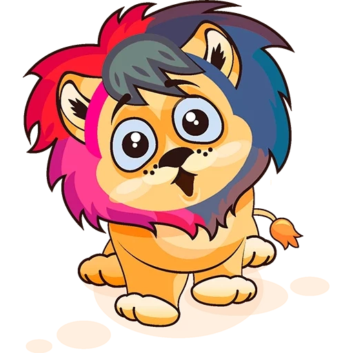Telegram sticker  lion city, lion c draw, sad lion, cartoon lion cub, sad lion drawing,