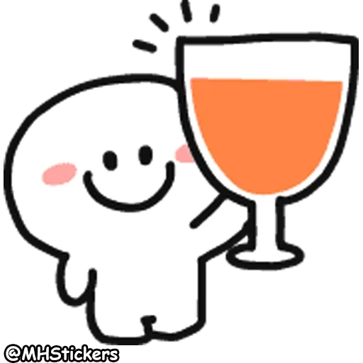 Telegram sticker  wineglass, glass, glass of wine, the pattern of the glass,