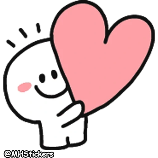 Telegram sticker  love to all, my heart, heart meme, cute pictures, pink hearts,