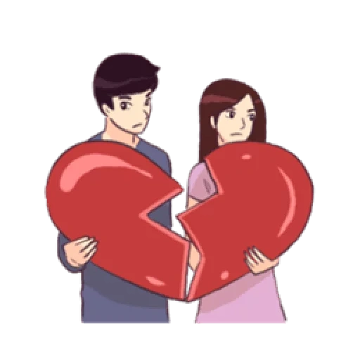 Telegram sticker  asian, a pair, lovely couple, a loving couple, men and women,