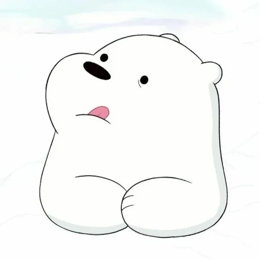 Telegram sticker  cubs are cute, little bear white, white bear sketch, ice bear we bare bears, we naked bear polar bear,