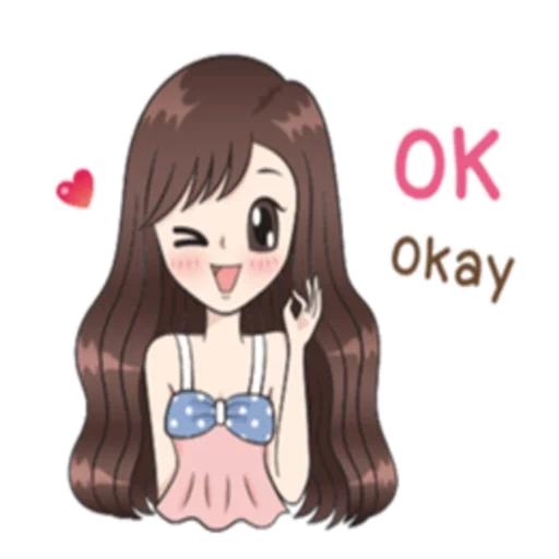 Telegram sticker  picture, young woman, girls, sweet and cute love,