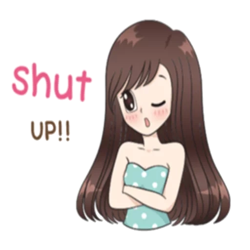 Telegram sticker  picture, young woman, girls, the girl is dear, anime girls,