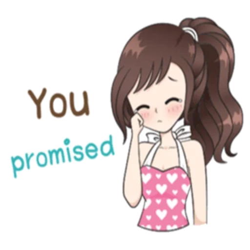Telegram sticker  picture, young woman, anime cute, kavai girls, anime girls,