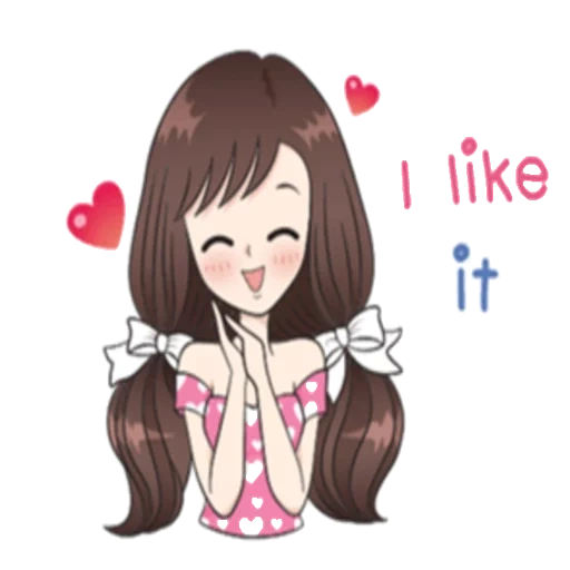Telegram sticker  anime, picture, anime cute, cute cartoon, sweet and cute love,