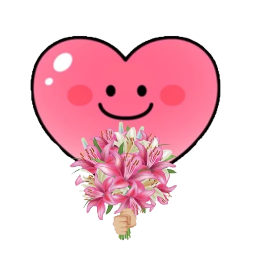 Telegram sticker  spring, hearts, the hearts are alive, the heart of happiness,