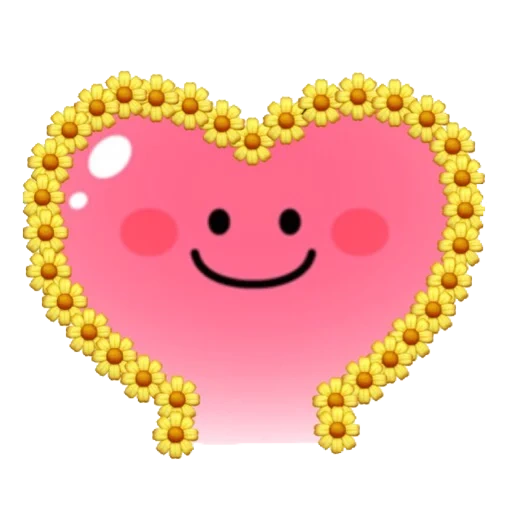 Telegram sticker  heart, heart, kawaii's heart, the hearts are alive, the heart of happiness,