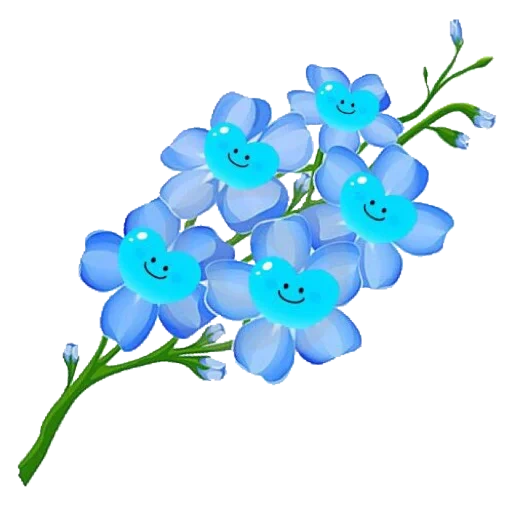 Telegram sticker  stepproof, blue flowers, seeking children, flower forget me not, blue forget-me-nots,