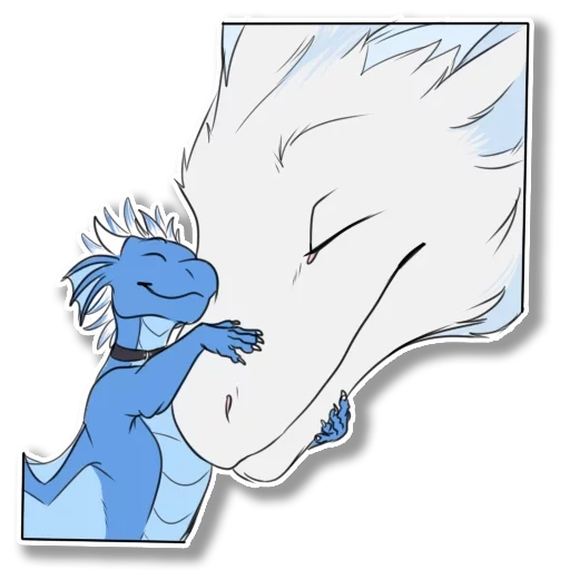 Telegram sticker  anime, dragons, anime furri, different dragons, the love of dragons,