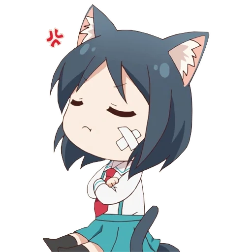 Telegram sticker  nyanko days, cartoon characters, cartoon cat day, the days of yuko's anime cat,