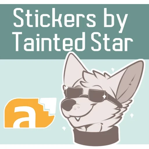 Telegram sticker  cat, heskey, fry fox, husky art, heskfuri,