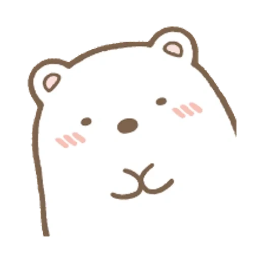 Telegram sticker  cat, kawai, white bear, a lovely pattern, kawai sticker,