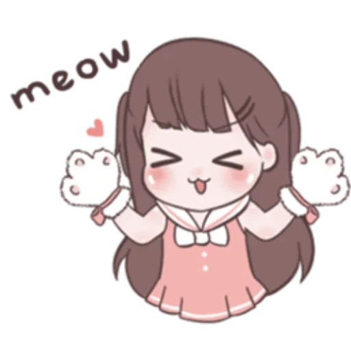 Telegram sticker  chibi, anime, picture, lovely anime, anime cute drawings,