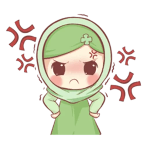 Telegram sticker  young woman, anime drawings, lovely anime drawings,
