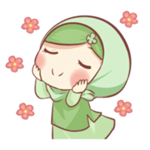 Telegram sticker  asian, illustration, the drawings are cute,
