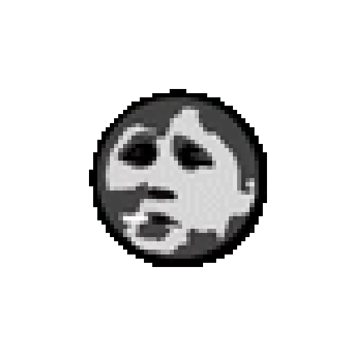 Telegram sticker  face, pixel, darkness, pixel art, pixel art 128x128 pixels,