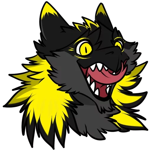 Telegram sticker  wolf, wolf, animation, the roaring wolf, werewolf head,