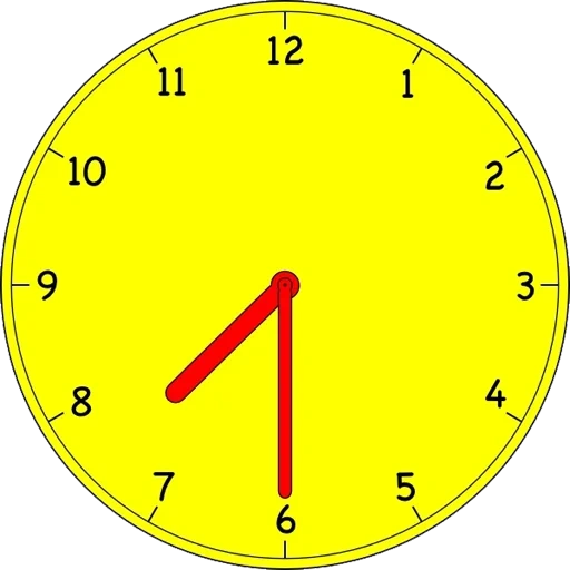Telegram sticker  clock face, the dial of the clock, an hourly dial, watch for children, the dial is six hours,