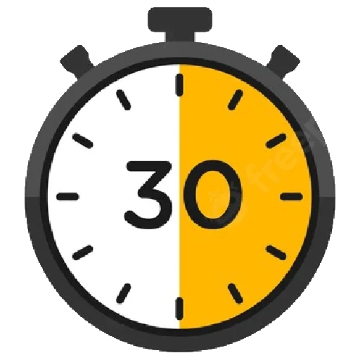 Telegram sticker  timer icon, icon timer, timer with a white background, timer vector flate, a stopwatch 30 minutes,