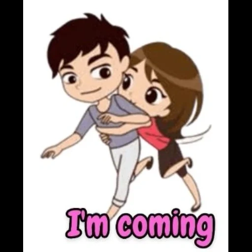 Telegram sticker  couples, pair, anime, lovely couple, lovely words of couples a,