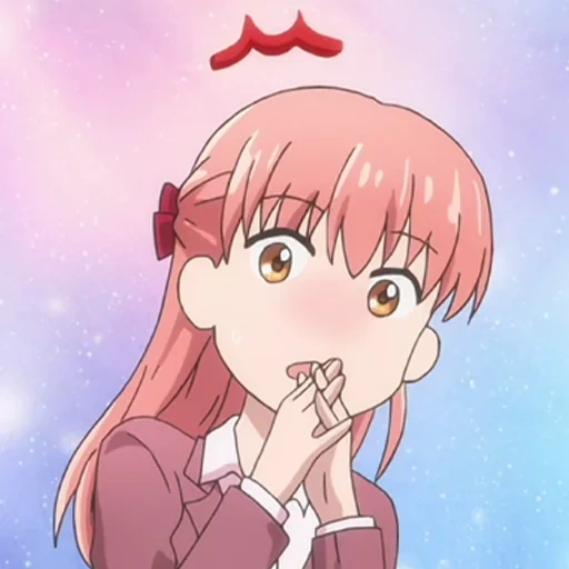 Telegram sticker  anime, anime cute, nursi mosemo, anime characters, love otaku wotaku ni koi wa muzukashii,