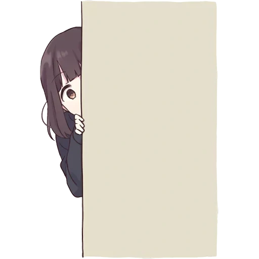 Telegram sticker  picture, kayako chan, anime girls, anime characters, anime girl looks out,