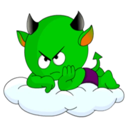 Telegram sticker  cat, green devil, green devils, fictional character, the green devil is in the prisoner,