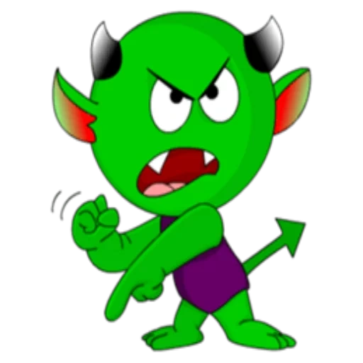 Telegram sticker  goblin, human, green devil, green devils, the green devil is in the prisoner,
