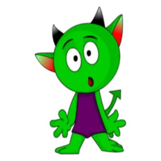 Telegram sticker  a toy, bestbo cat, green monster, fictional character, the green devil is in the prisoner,