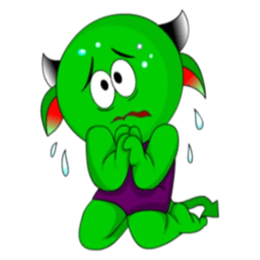 Telegram sticker  a toy, human, the virus of colds, green devils, the green devil is in the prisoner,