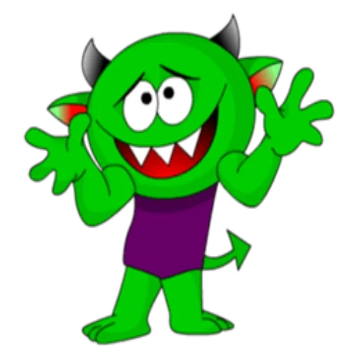 Telegram sticker  monsters, monster, a toy, green monsters screams, the green devil is in the prisoner,